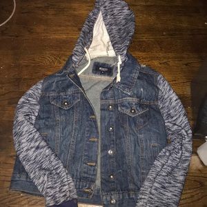 Fleece jean jacket
